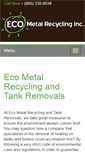 Mobile Screenshot of ecometalrecycling.ca